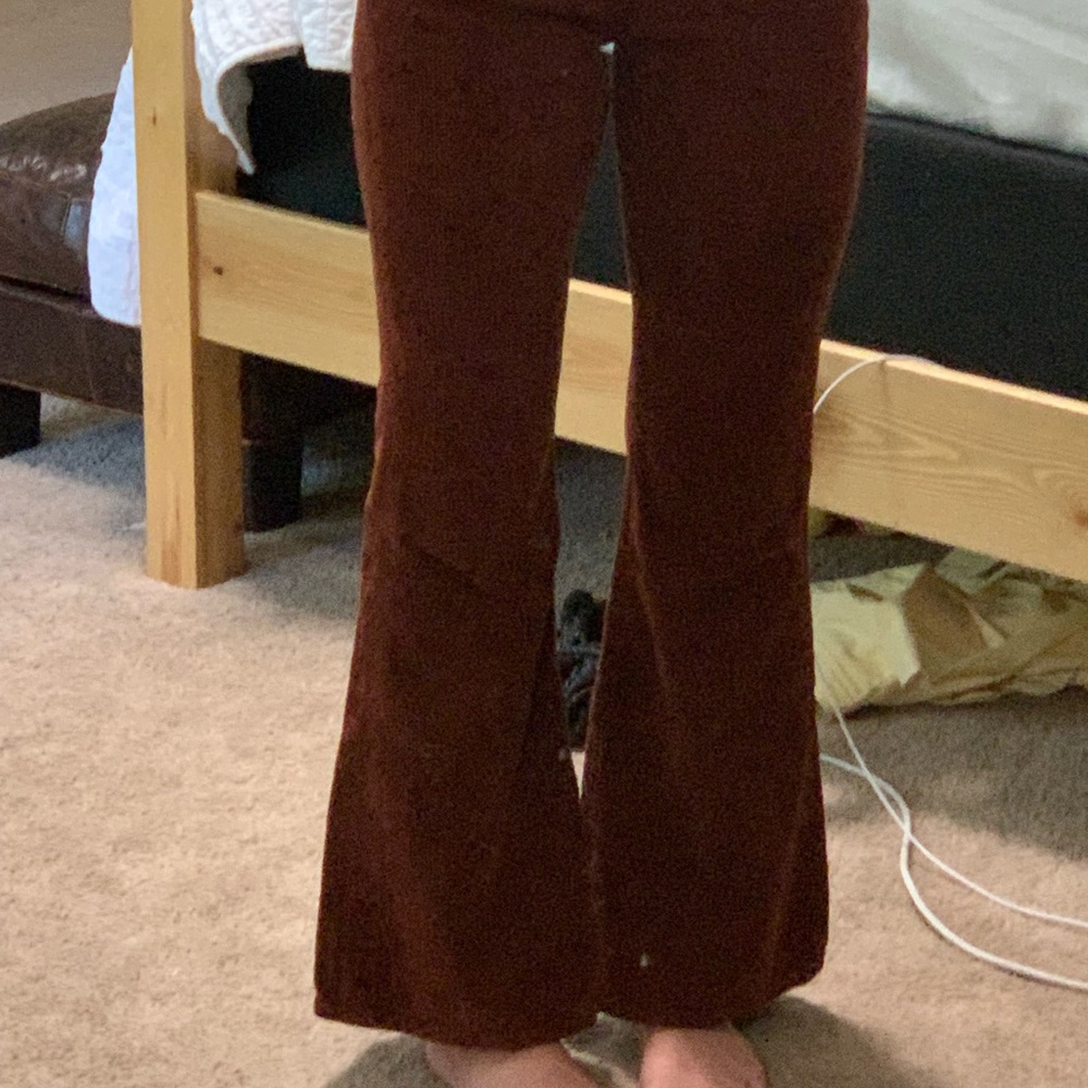 Free people rust corduroy flare pant